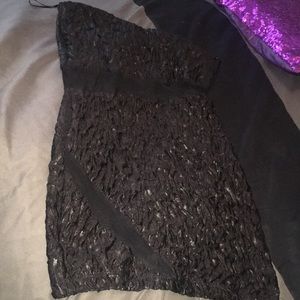 Black dress worn